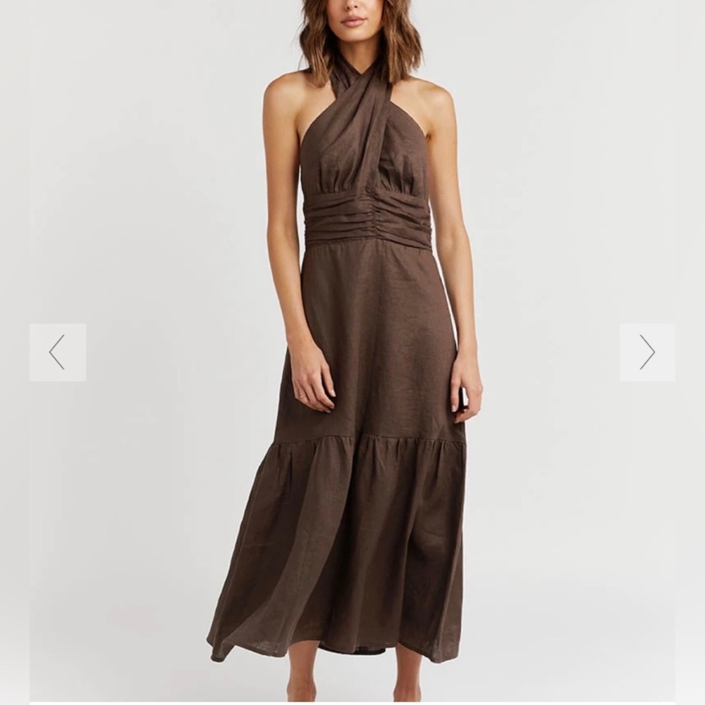 DISSH Harrier Dark Chocolate Linen Dress